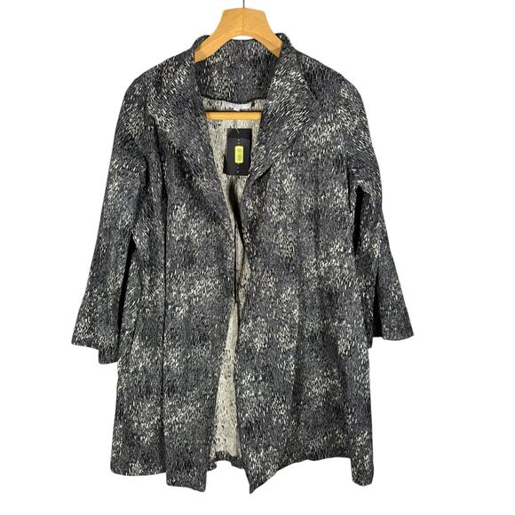 Bryn Walker Amsterdam Long Jacket Gray Black Italian Fabric Made in USA NWT - Picture 10 of 10